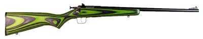 Youth 22 LR 1rd 16.12` Blued Barrel & Receiver Green/Black Laminate