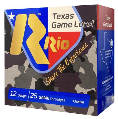  12ga 2.75 ` 1 1/4 Oz 6 Shot Texas Game Load High Velocity 25 Bx