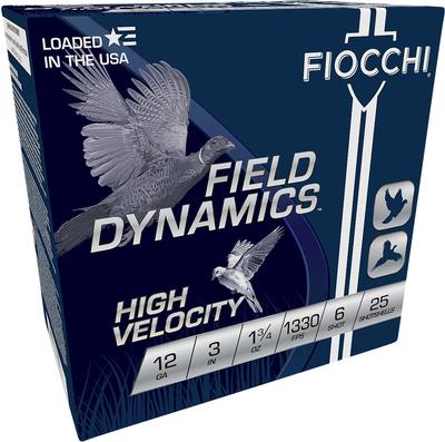 12GA 3` 1 3/4 OZ 1330 FPS 6 SHOT FIELD DYNAMICS HIGH VELOCITY 25 BX