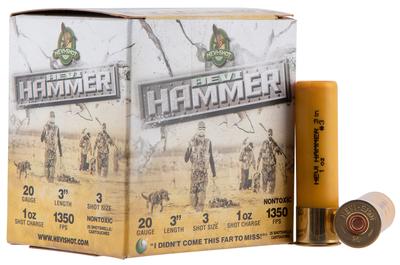 20GA 3` 1 OZ 3 SHOT HEVI-HAMMER WATERFOWL 25 PER BOX