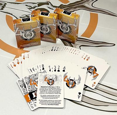 SPORTSMANS DEN 40TH ANNIVERSARY PLAYING CARDS