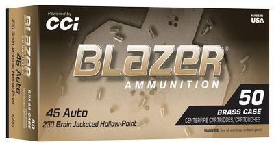 45 AUTO 230GR JACKETED HP BLAZER 50RD