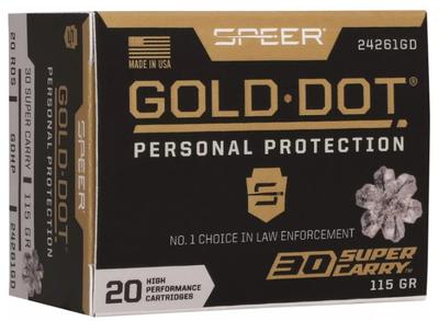 30 SUPER CARRY 115GR GOLD DOT HP 20RD