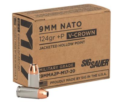 9MM NATO 124GR +P JHP V-CROWN 20RD