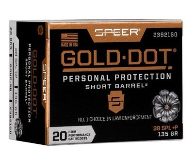 38SPL +P 135GR GDHP SHORT BARREL 20RD