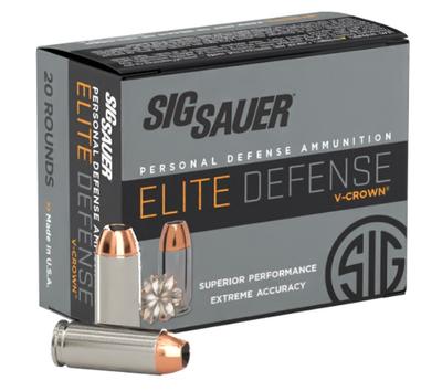 10MM 200GR JHP ELITE DEFENSE V-CROWN 20RD