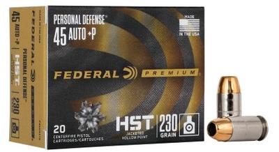 45 ATUO +P 230GR HST JACKETED HP 20RD