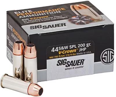 44 SW SPECIAL 200GR V-CROWN JHP 20RD