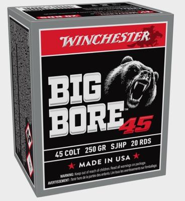 45 COLT 250GR SJHP BIG BORE 45 20RD