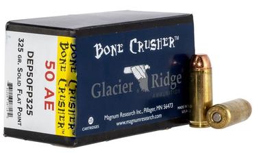 50AE 325GR SOLID FLAT POINT BONE CRUSHER 25RD