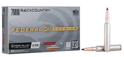 7MM BACKCOUNTRY 168GR BARNES LRX COPPER 20RD