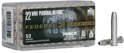 22WMR 45GR JHP PUNCH PERSONAL DEFENSE 50RD