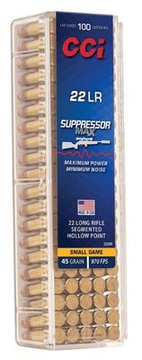 22LR 45GR SEGMENTED HP SUPPRESSOR MAX 100RD