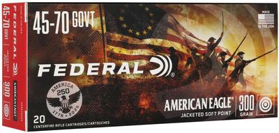 45-70 Govt 300GR Jacketed SP American Eagle 20RD