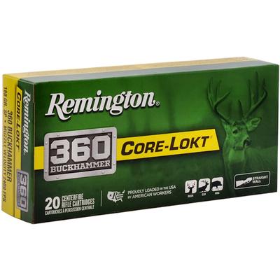 360 Buckhammer 180GR Core-Lokt SP 20RD