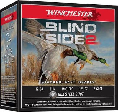 12GA 3in 1-3/8oz 2 Shot Blind Side 2 Hex Steel Shot 25RD