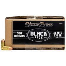 45 AUTO 230GR FMJ Black Pack 300RD