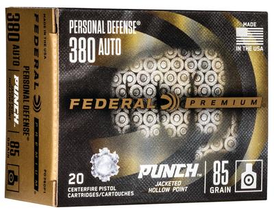 380 Auto 85GR Jacketed Hollow Point Punch 20RD
