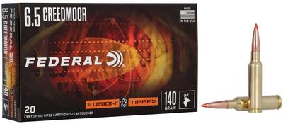 6.5 Creedmoor 140GR PT Bonded Fusion 20RD