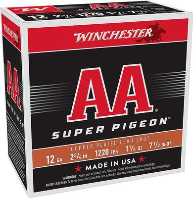 12GA 2-3/4in 1-1/4oz 1220FPS 7.5 Shot Super Pigeon 25RD