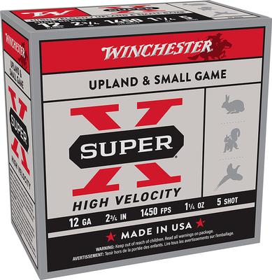 12GA 2-3/4in 1-1/4oz 1450FPS 5 Shot Super X 25RD
