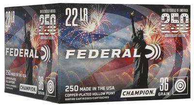 22LR 36GR Copper Plated Hollow Point USA 250RD