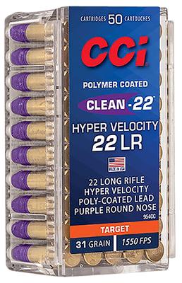 22LR 31GR Round Nose LN Purple Clean-22 Hyper Velocity 50RD