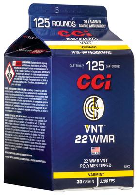 22WMR 30GR Polymer Tip Varmint VNT 125RD