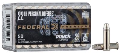22LR 29GR Flat Nose Punch Personal Defense 50RD