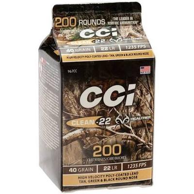 22LR 40GR Lead Round Nose Clean-22 Realtree 200RD