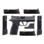  P365x Macro 5 Mags, Bag, Loader Bundle 9mm 3.70in 21 + 1 Gray/Black Pistol