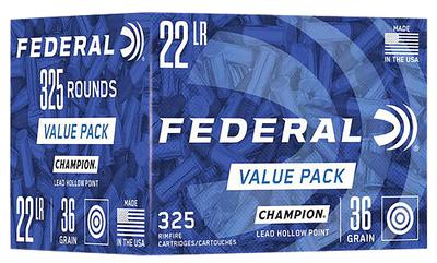 22LR 36GR LEAD HOLLOW POINT CHAMPION 325RD