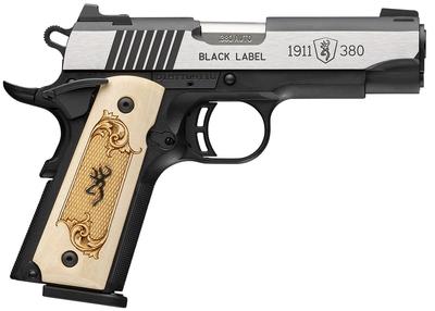 1911 Black Label 380 ACP 3.63in 8+1 Stainless Steel Pistol - Manual Safety