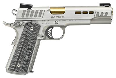 Rapide Dawn 10mm 5.0in 8+1 Gold TiN Stainless Pistol - Manual Safety