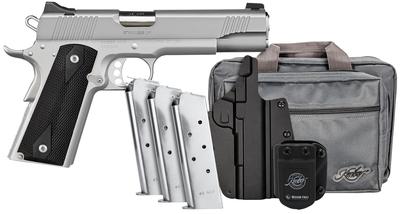 Stainless LW Club Bundle 45 ACP 5.0in 7+1 Pistol - Manual & Grip Safety