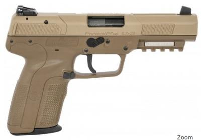 Five-seveN 5.7x28mm 4.80in 20+1 FDE Semi Auto Pistol - Manual Safety