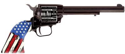 Rough Rider 22LR 6.50in 6 Shot Black/USA Flag Revolver - Manual Safety
