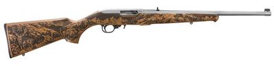 10/22 Mule Deer 22LR 18.50in 10+1 Engraved Wood Semi Auto Rifle