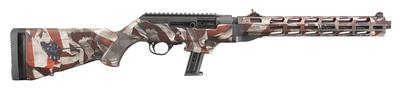 PC Carbine 9mm 16.12in 17+1 USA Flag Semi Auto Rifle - Threaded